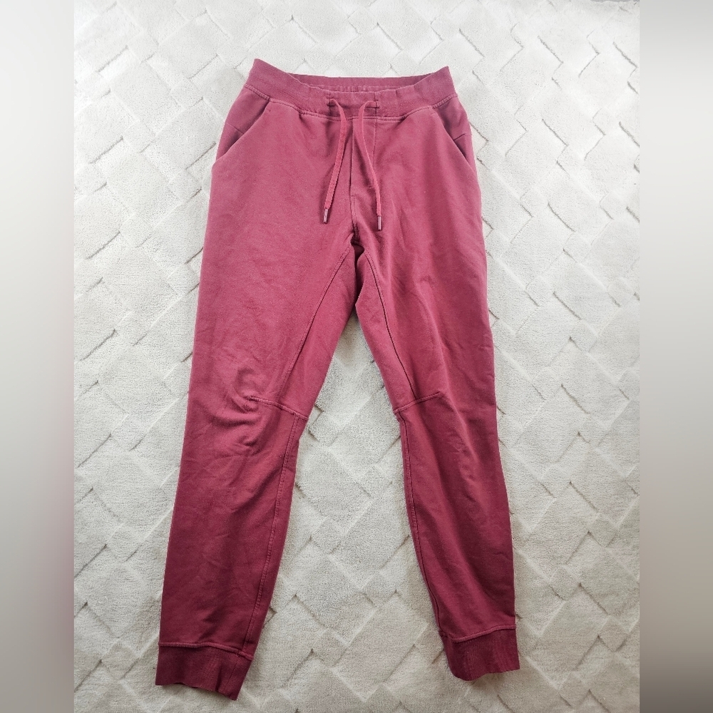 Lululemon City Sweat Jogger Sweatpants Mens Small Red Athleisure Gym Yoga